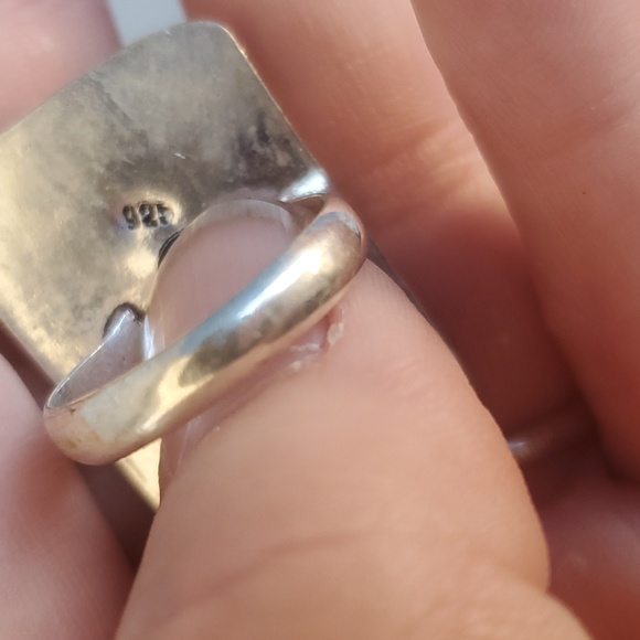 New Dichroic Glass 925 Silver Ring. - Picture 10 of 16